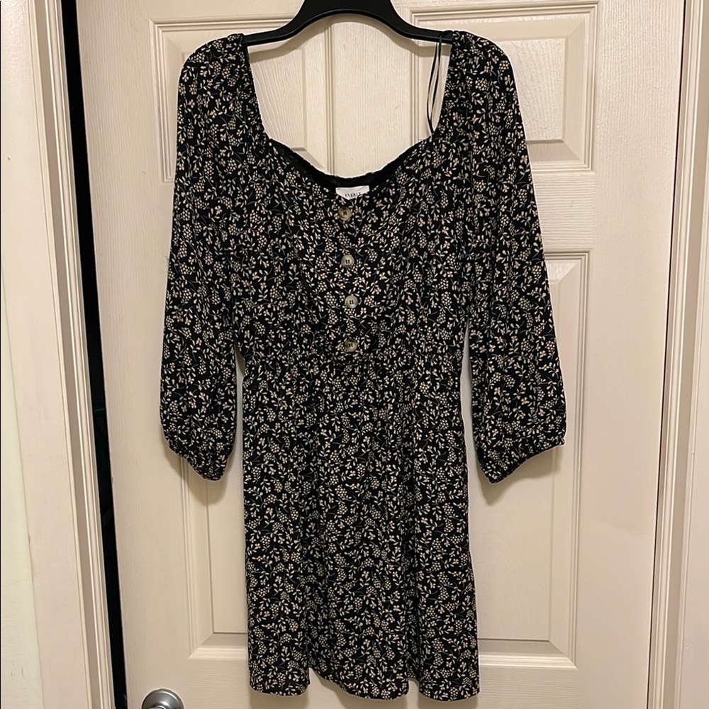 Floral Black Dress